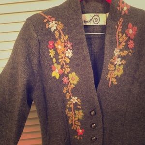 Anthropologie Long Wool Coat Size Small/Medium